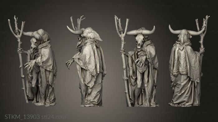 Figurines heroes, monsters and demons (Grim Forest Baba Yaga Witch, STKM_13903) 3D models for cnc