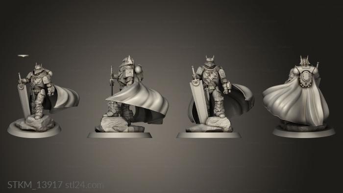 Статуэтки герои, монстры и демоны (Обезумевший от Гутца капитан морской пехоты Берсерк, STKM_13917) 3D модель для ЧПУ станка