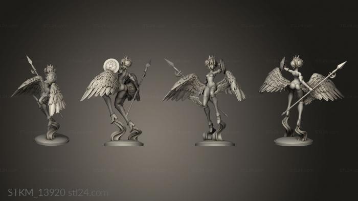 Статуэтки герои, монстры и демоны (Гвендолин Азерама, STKM_13920) 3D модель для ЧПУ станка