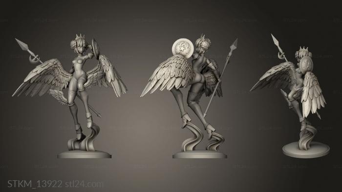Статуэтки герои, монстры и демоны (Гвендолин Азерама, STKM_13922) 3D модель для ЧПУ станка