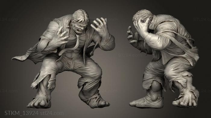 Figurines heroes, monsters and demons (Hulk DIORAMA Baner, STKM_13924) 3D models for cnc