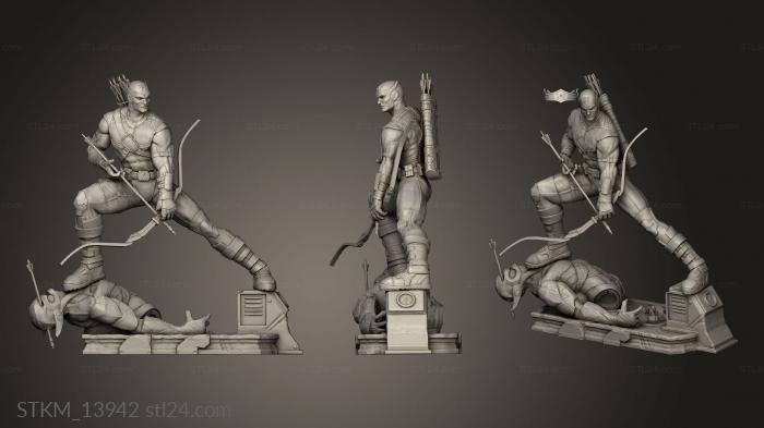 Figurines heroes, monsters and demons (Hawkeye Arch, STKM_13942) 3D models for cnc