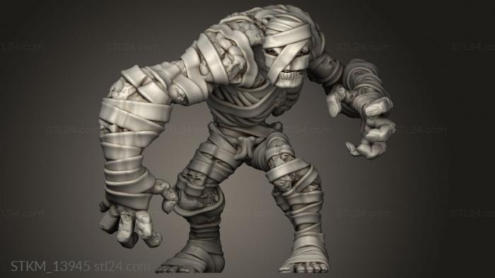 Figurines heroes, monsters and demons (Mummies mummy, STKM_13945) 3D models for cnc