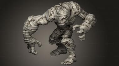 Figurines heroes, monsters and demons (Mummies mummy, STKM_13945) 3D models for cnc