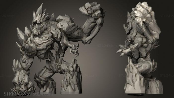 Figurines heroes, monsters and demons (Kragudur Clan Crystal Golem, STKM_13959) 3D models for cnc