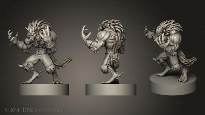 Figurines heroes, monsters and demons (equipos Muertos lobo, STKM_13965) 3D models for cnc