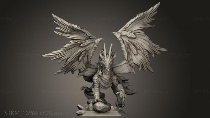 Figurines heroes, monsters and demons (Dragon Pact Ancient Lunar Glanbeli, STKM_13966) 3D models for cnc