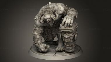 Figurines heroes, monsters and demons (Monsters Troll Siegebreaker, STKM_13969) 3D models for cnc