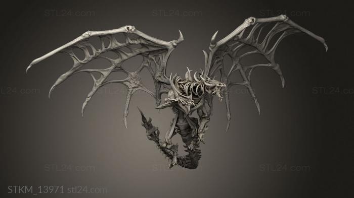 Figurines heroes, monsters and demons (Undead Dracolich Climb, STKM_13971) 3D models for cnc