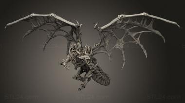 Figurines heroes, monsters and demons (Undead Dracolich Climb, STKM_13971) 3D models for cnc