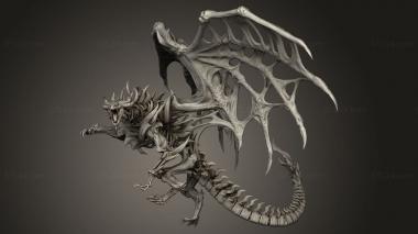 Figurines heroes, monsters and demons (Undead Dracolich Climb, STKM_13971) 3D models for cnc