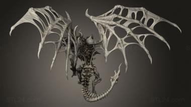 Figurines heroes, monsters and demons (Undead Dracolich Climb, STKM_13971) 3D models for cnc