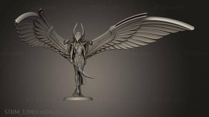 Статуэтки герои, монстры и демоны (Валькирия Гор, STKM_13983) 3D модель для ЧПУ станка