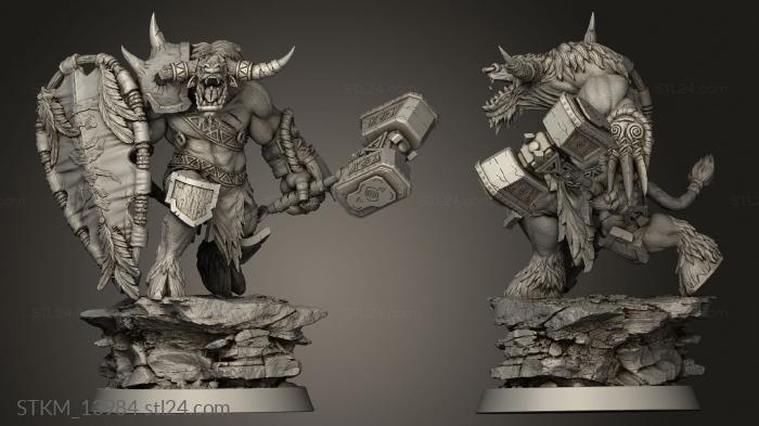 Figurines heroes, monsters and demons (Minotaurs Fell Falls Dargo Foul The, STKM_13984) 3D models for cnc