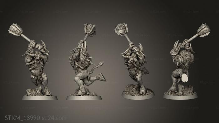 Figurines heroes, monsters and demons (Minotaurs Fell Falls Marius Wrathbone, STKM_13990) 3D models for cnc