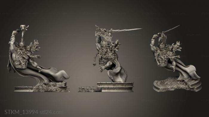 Статуэтки герои, монстры и демоны (Керавнос Штормовой Камень Короля Гигантов, STKM_13994) 3D модель для ЧПУ станка