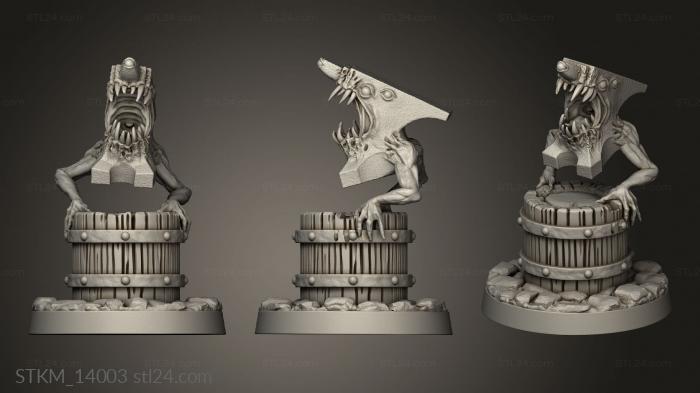 Статуэтки герои, монстры и демоны (Наковальня, STKM_14003) 3D модель для ЧПУ станка
