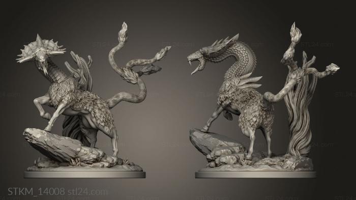 Figurines heroes, monsters and demons (Questing Beast, STKM_14008) 3D models for cnc