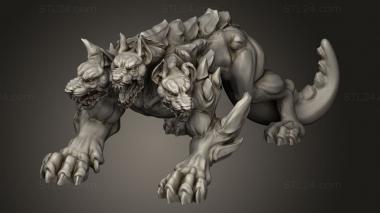 Figurines heroes, monsters and demons (Hell Hath Fury Cerberus, STKM_14011) 3D models for cnc