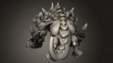 Figurines heroes, monsters and demons (Hell Hath Fury Cerberus, STKM_14011) 3D models for cnc