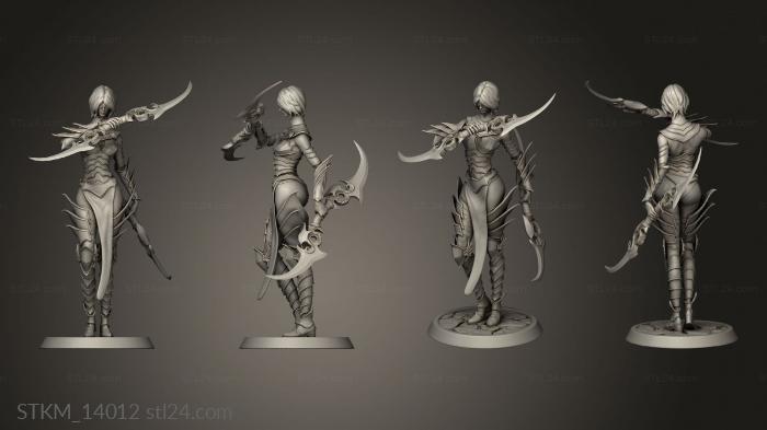 Figurines heroes, monsters and demons (death deathcult blades brandish, STKM_14012) 3D models for cnc