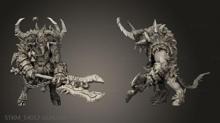 Figurines heroes, monsters and demons (Horned Warlord, STKM_14017) 3D models for cnc
