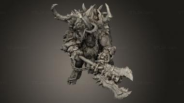 Figurines heroes, monsters and demons (Horned Warlord, STKM_14017) 3D models for cnc