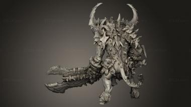 Figurines heroes, monsters and demons (Horned Warlord, STKM_14017) 3D models for cnc