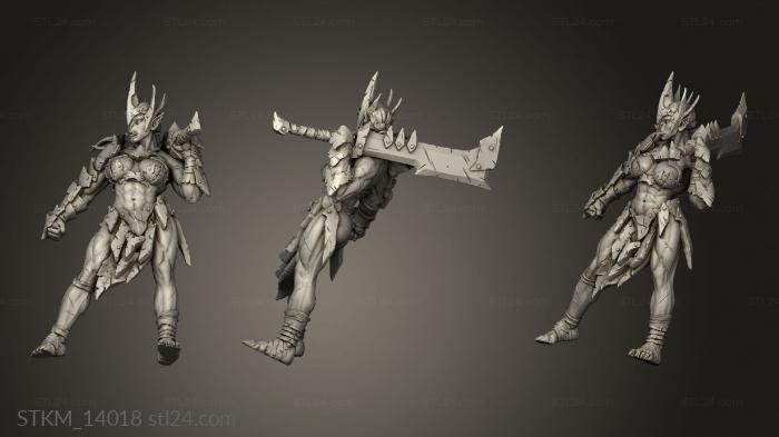 Figurines heroes, monsters and demons (K Sc Queen, STKM_14018) 3D models for cnc