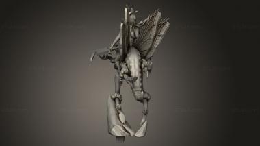 Figurines heroes, monsters and demons (Infernies on Bloodsuckers Demon mosquito, STKM_14022) 3D models for cnc