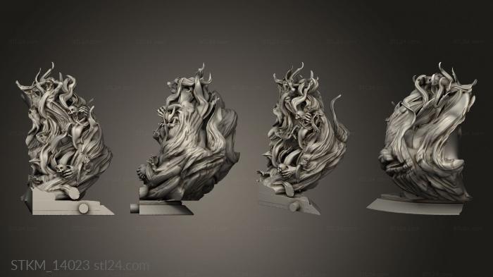 Статуэтки герои, монстры и демоны (Лошади Печального Барона,Лошадь, STKM_14023) 3D модель для ЧПУ станка