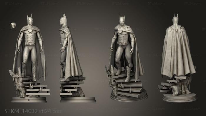 Статуэтки герои, монстры и демоны (Китон Бэтмен, STKM_14032) 3D модель для ЧПУ станка