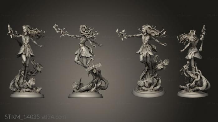 Figurines heroes, monsters and demons (lesika light eyed druid and, STKM_14035) 3D models for cnc