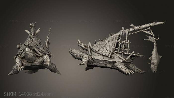 Figurines heroes, monsters and demons (Tale Archduke Mousin Turtle Platform, STKM_14038) 3D models for cnc