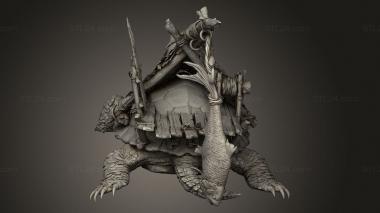 Figurines heroes, monsters and demons (Tale Archduke Mousin Turtle Platform, STKM_14038) 3D models for cnc