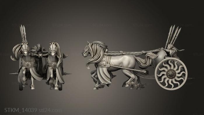 Figurines heroes, monsters and demons (Elven Princes and their Warchariots Chariot, STKM_14039) 3D models for cnc