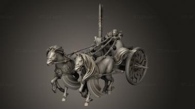 Figurines heroes, monsters and demons (Elven Princes and their Warchariots Chariot, STKM_14039) 3D models for cnc