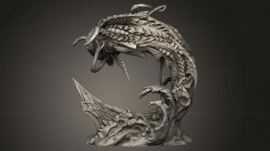 Figurines heroes, monsters and demons (Trench Abyssal Depths under the Aboleth, STKM_14045) 3D models for cnc