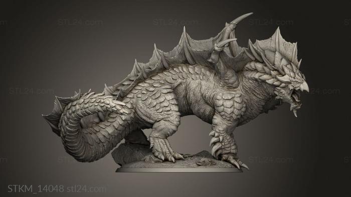 Figurines heroes, monsters and demons (Lord the Brown Dragon Adult, STKM_14048) 3D models for cnc