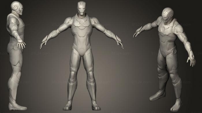 Статуэтки герои, монстры и демоны (Цифровая Кантина 01 Железный Человек, STKM_1405) 3D модель для ЧПУ станка