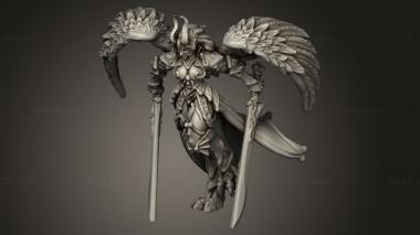 Figurines heroes, monsters and demons (Hell Hath Fury Erinyes, STKM_14051) 3D models for cnc