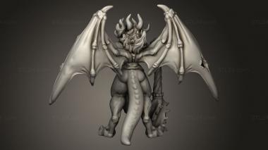 Figurines heroes, monsters and demons (Hell Hath Fury Grand Fiend Wings, STKM_14053) 3D models for cnc