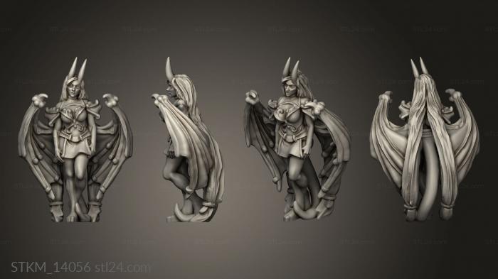 Статуэтки герои, монстры и демоны (Суккубы Адской Ярости, STKM_14056) 3D модель для ЧПУ станка