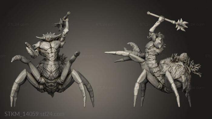 Figurines heroes, monsters and demons (Hunt Treasure Crab People Mace, STKM_14059) 3D models for cnc