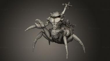 Figurines heroes, monsters and demons (Hunt Treasure Crab People Mace, STKM_14059) 3D models for cnc