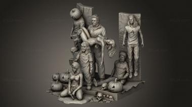 Figurines heroes, monsters and demons (Diorama Michael kid, STKM_14060) 3D models for cnc