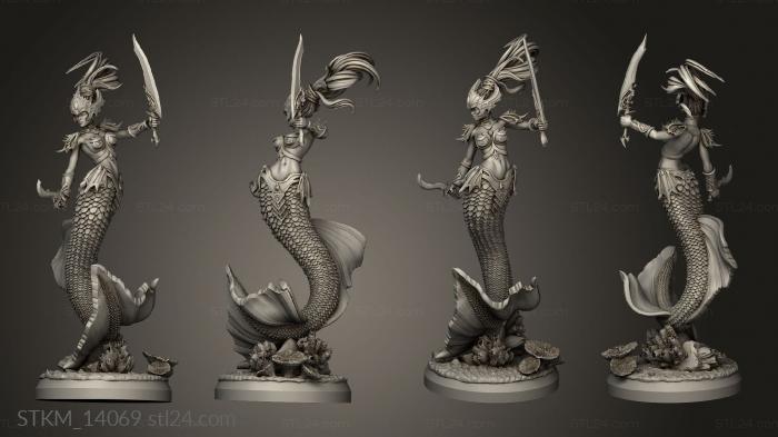 Статуэтки герои, монстры и демоны (Женщина-Воин Королевства, STKM_14069) 3D модель для ЧПУ станка