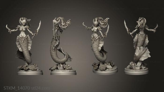 Статуэтки герои, монстры и демоны (Женщина-Воин Королевства, STKM_14070) 3D модель для ЧПУ станка