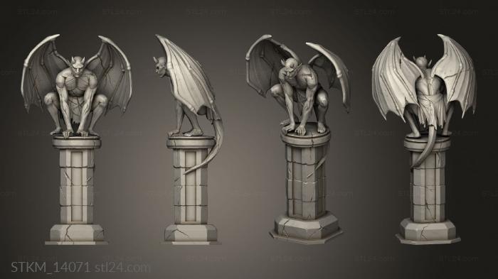 Figurines heroes, monsters and demons (Gargoyle, STKM_14071) 3D models for cnc