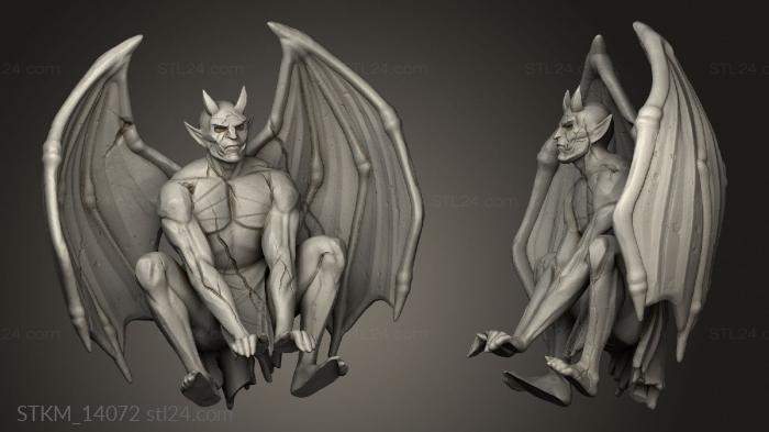 Figurines heroes, monsters and demons (Gargoyle tail, STKM_14072) 3D models for cnc